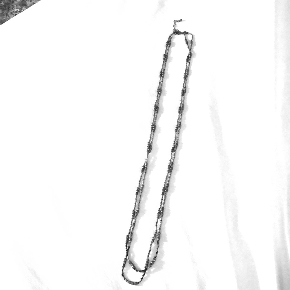 Double strand beaded necklace
